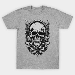 Monochrome Vintage Skull T-Shirt